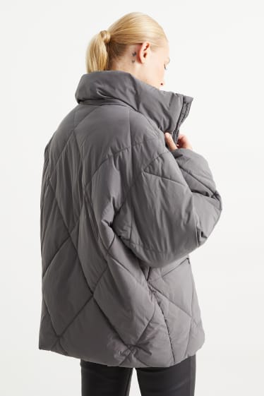 Women - Quilted jacket - gray