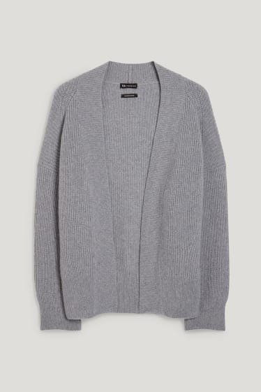Women - Cashmere cardigan - gray