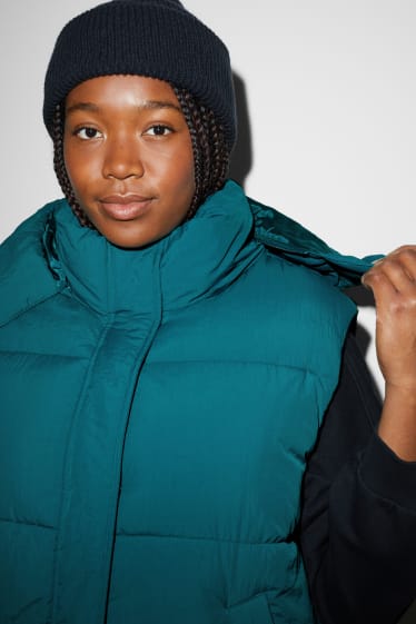 Femmes grandes tailles - CLOCKHOUSE - doudoune sans manches à capuche - vert