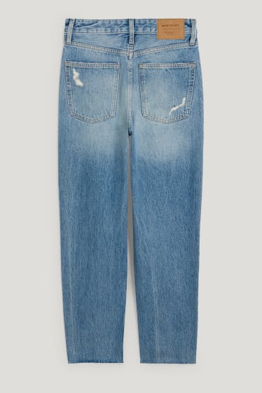 Dames - Mom jeans - high waist - jeanslichtblauw