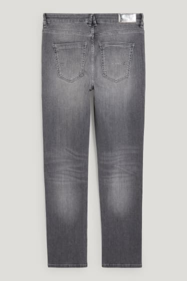 Damen - Straight Jeans - Mid Waist - jeans-grau