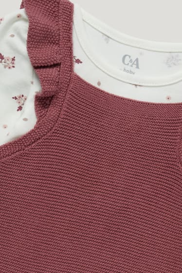 Exklusiv Online - Baby-Outfit - 2 teilig - dunkelrosa