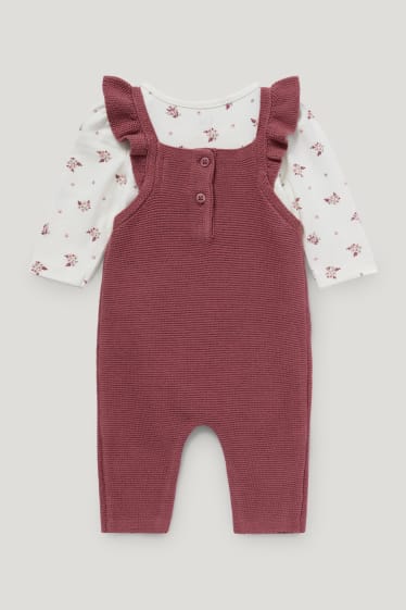 Exklusiv Online - Baby-Outfit - 2 teilig - dunkelrosa