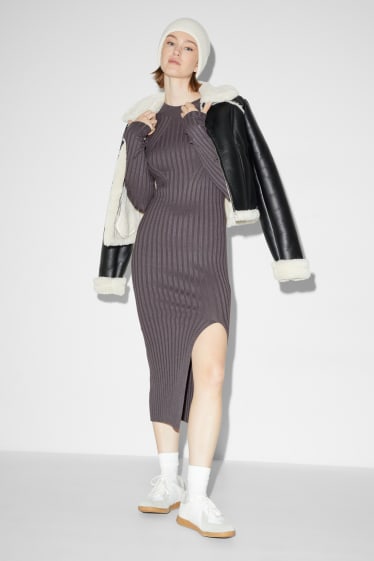 Clockhouse Girls - CLOCKHOUSE - Figurbetontes Strickkleid - dunkelgrau