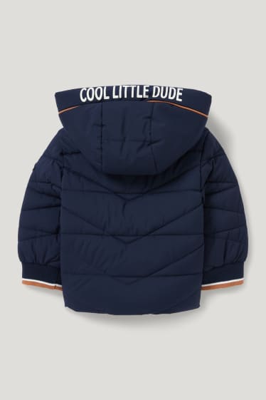 Bébé garçons - Doudoune à capuche pour bébé - bleu foncé