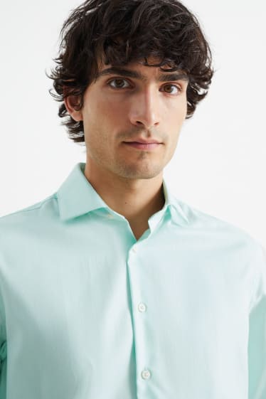Heren - Overhemd - regular fit - cutaway - gemakkelijk te strijken - mintgroen