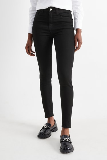Damen - Jegging Jeans - High Waist - schwarz