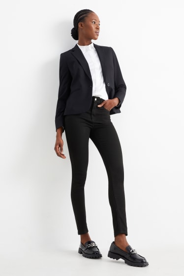 Damen - Jegging Jeans - High Waist - schwarz