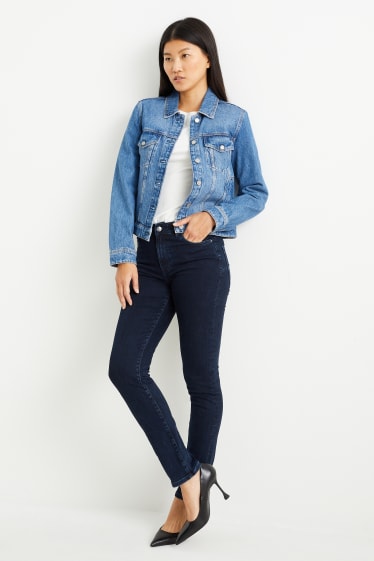 Damen - Slim Jeans - Mid Waist - Shaping-Jeans - LYCRA® - jeans-dunkelblau