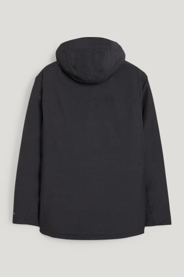 Herren - Softshelljacke mit Kapuze - dunkelgrau