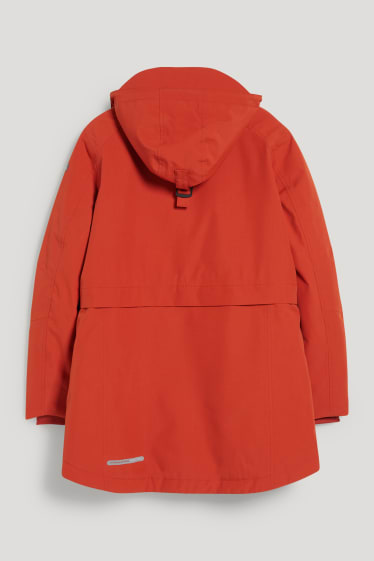 Damen - Funktionsjacke mit Kapuze - dunkelorange