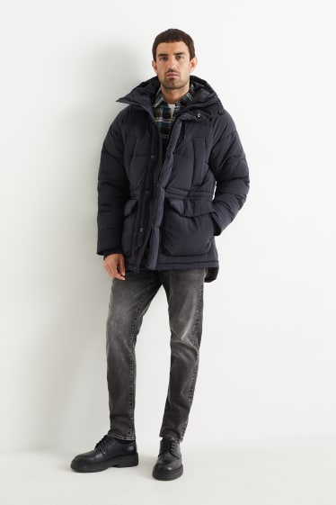 Hombre - Chaqueta acolchada con capucha - azul oscuro