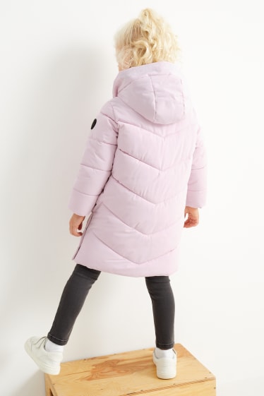 Toddler Girls - Steppjacke mit Kapuze - hellrosa