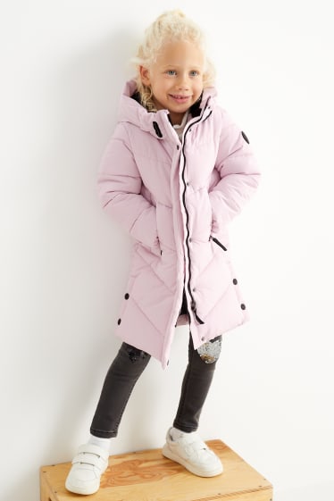 Toddler Girls - Steppjacke mit Kapuze - hellrosa