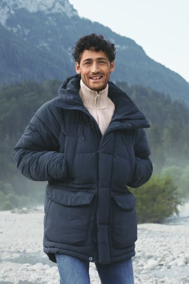 Hombre - Chaqueta acolchada con capucha - azul oscuro