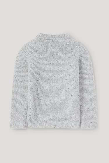 Baby Boys - Father Christmas and Rudolph - baby Christmas jumper - light gray-melange