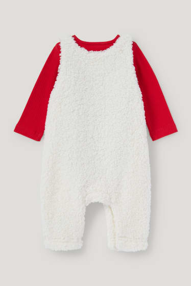 Baby Boys - Rudolf - Baby-Weihnachts-Outfit - 2 teilig - dunkelrot