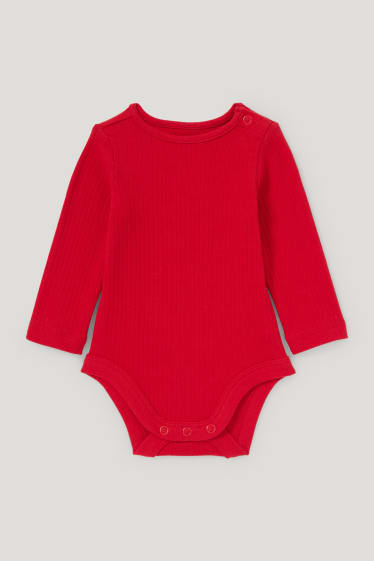 Baby Boys - Rudolf - Baby-Weihnachts-Outfit - 2 teilig - dunkelrot