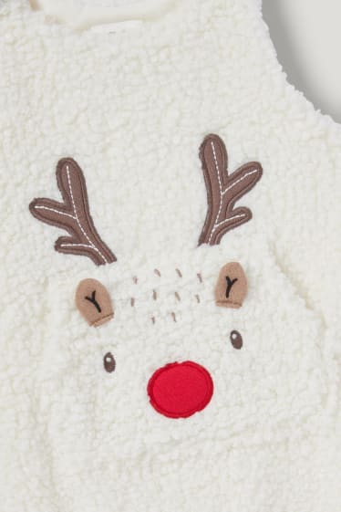 Baby Boys - Rudolf - Baby-Weihnachts-Outfit - 2 teilig - dunkelrot