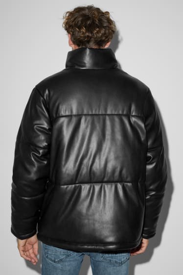 Clockhouse Boys - Quilted jacket - faux leather - black