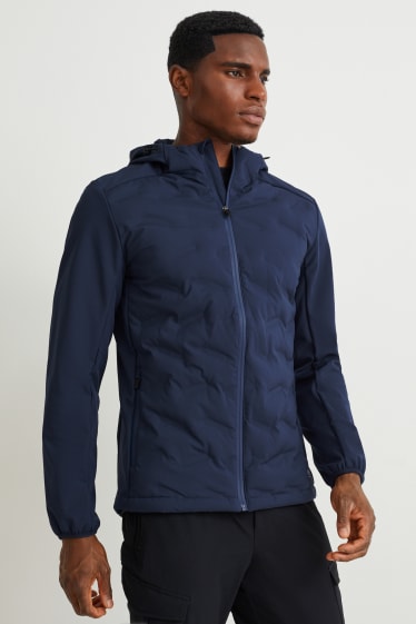 Hommes - Veste de sport à capuche - bleu foncé