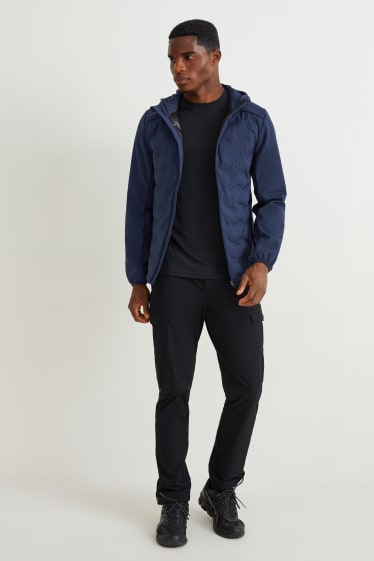 Hommes - Veste de sport à capuche - bleu foncé