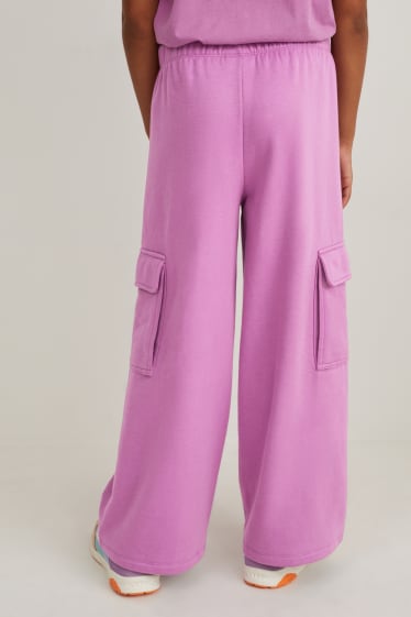 Filles - Pantalon de jogging cargo - violet clair
