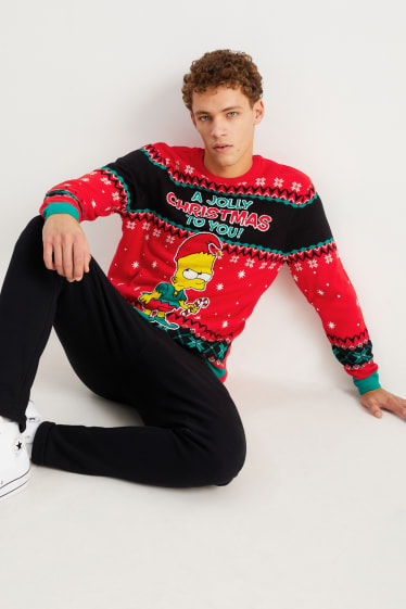 Clockhouse Boys - Weihnachtspullover - Die Simpsons - rot