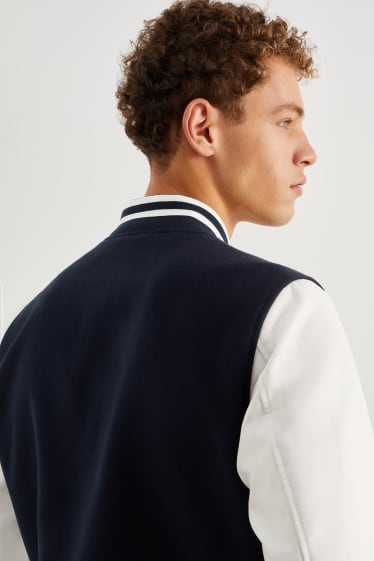 Clockhouse homme - Veste style universitaire - bleu foncé