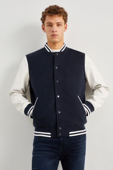 Clockhouse homme - Veste style universitaire - bleu foncé