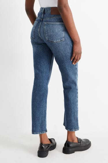Dames - Straight jeans - high waist - LYCRA® - jeansblauw