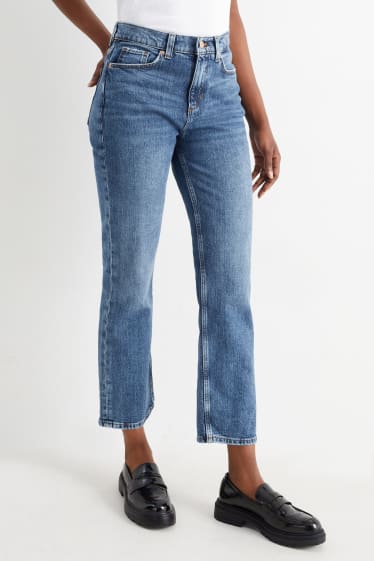 Dames - Straight jeans - high waist - LYCRA® - jeansblauw