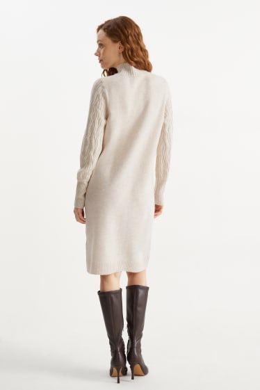Dona - Vestit de caixmir - beix jaspiat