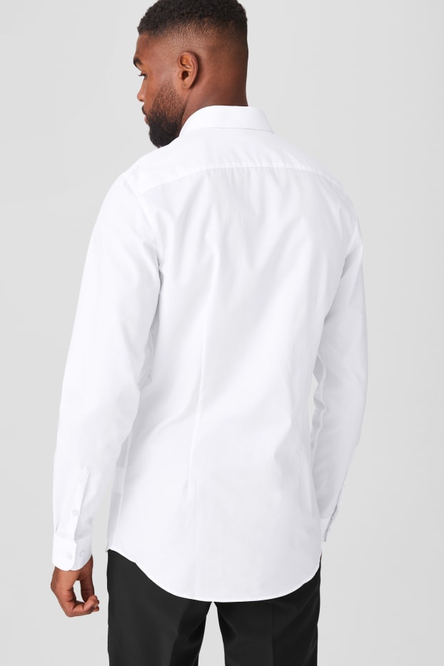 Hommes - Chemise de bureau - Slim Fit - manches ultra-longues - facile à repasser - blanc
