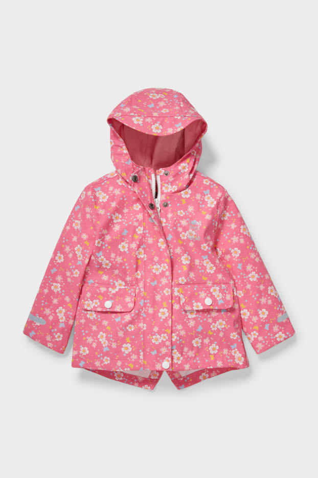 Baby Girls - Baby-Regenjacke mit Kapuze - pink