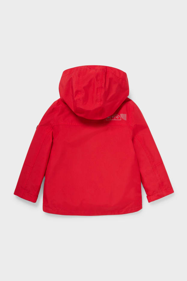 Garçons - Manteau de pluie à capuche - rouge