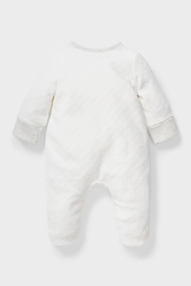 Bebés niños - Pijama para bebé - algodón orgánico - blanco