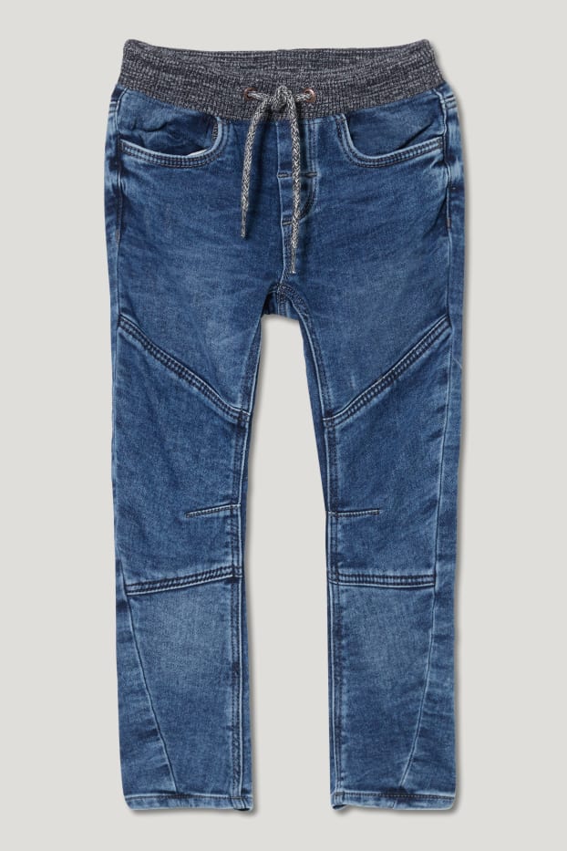 Garçons - Curved jean - jog denim - coton bio - jean bleu-gris
