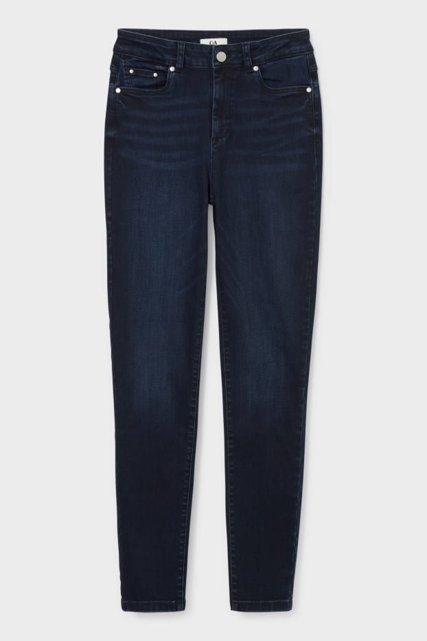 Femmes - Jean skinny - coton bio - jean bleu foncé