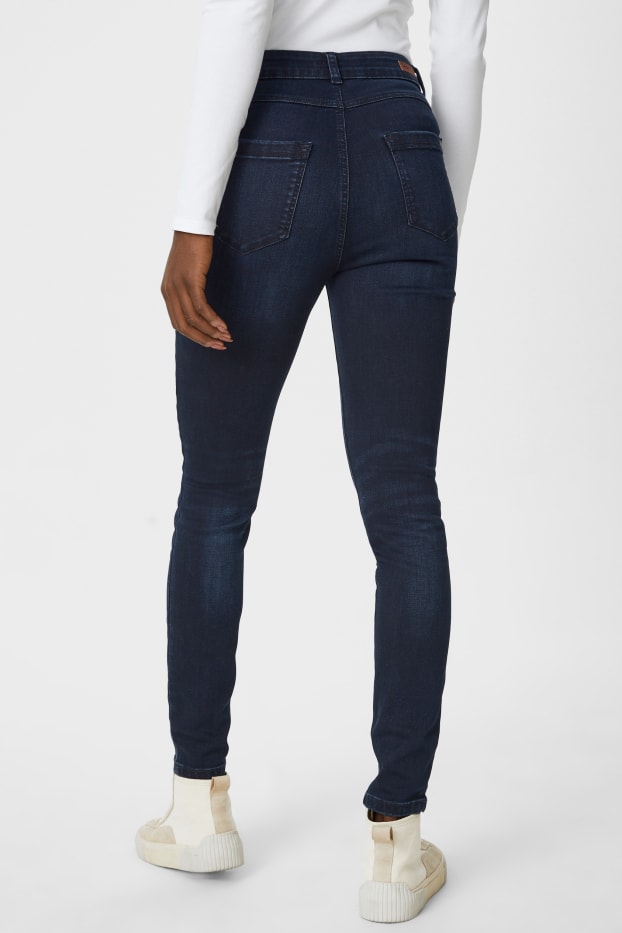 Femmes - Jean skinny - coton bio - jean bleu foncé