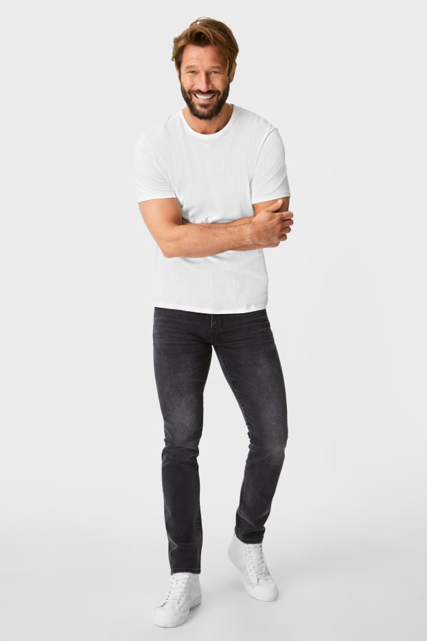 Hommes - Skinny jean - LYCRA® - jean gris foncé