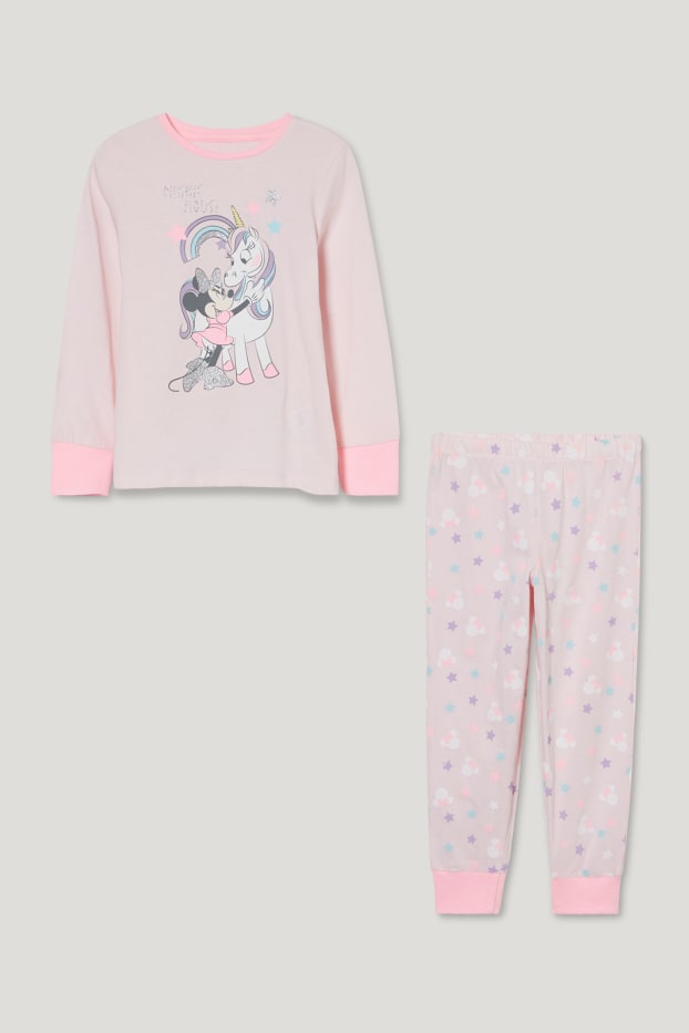 Filles - Minnie Mouse - pyjama - coton bio - 2 pièces - rose