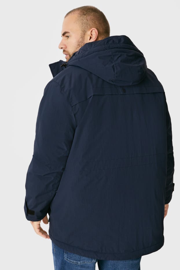 Herren XL - Jacke mit Kapuze - dunkelblau