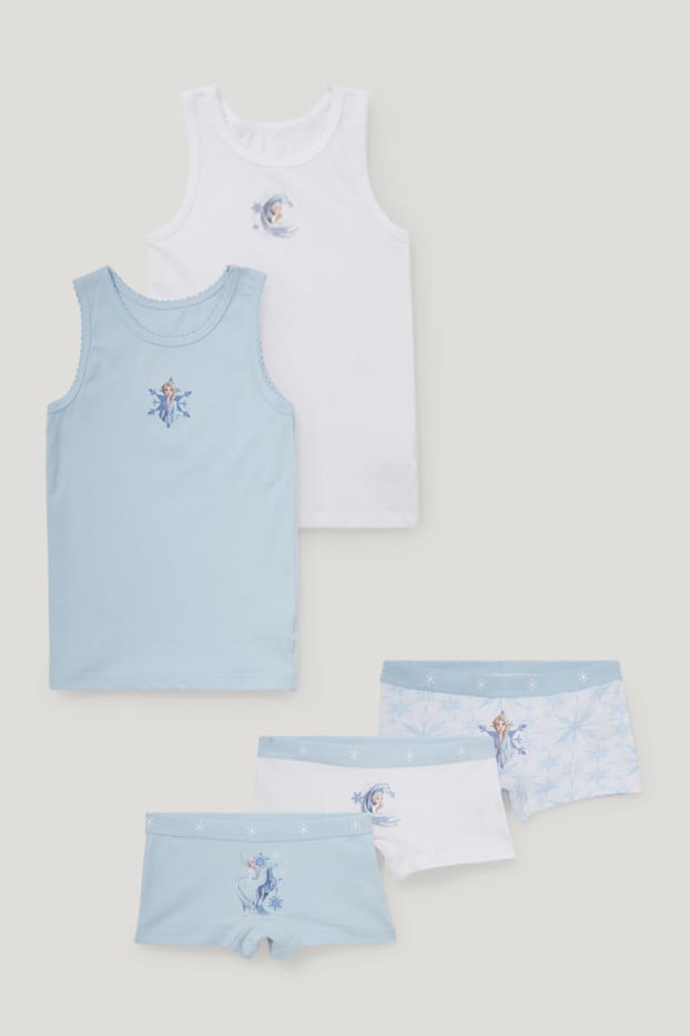 Exclusief online - Frozen - set - 2 hemdjes en 3 boxershorts - lichtblauw