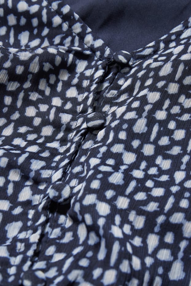 Damen - Fit & Flare Kleid - recycelt - dunkelblau