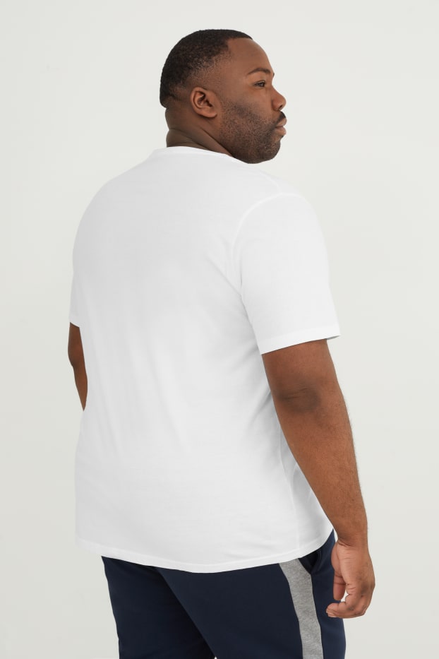 Mężczyźni XL - T-shirt - bawełna bio - biały