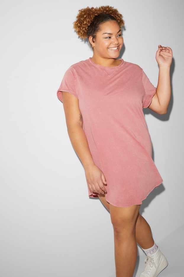 Women XL - CLOCKHOUSE - T-shirt dress - pink