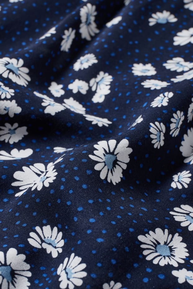 Women - Dress - floral - dark blue