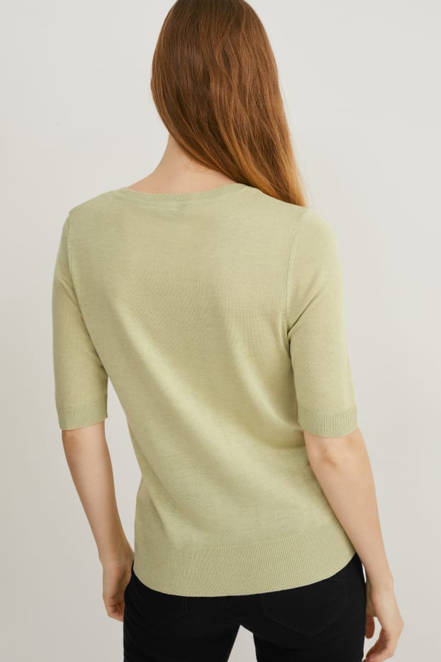 Damen - Pullover - hellgrün