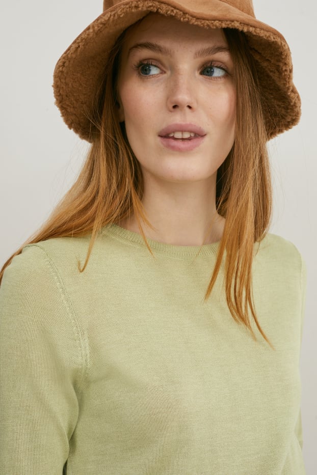 Damen - Pullover - hellgrün